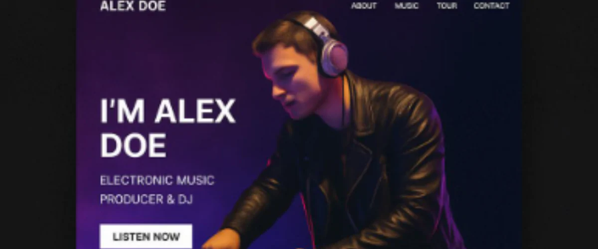 EchoWave – Music Artist / DJ Portfolio Template (HTML + Bootstrap)
