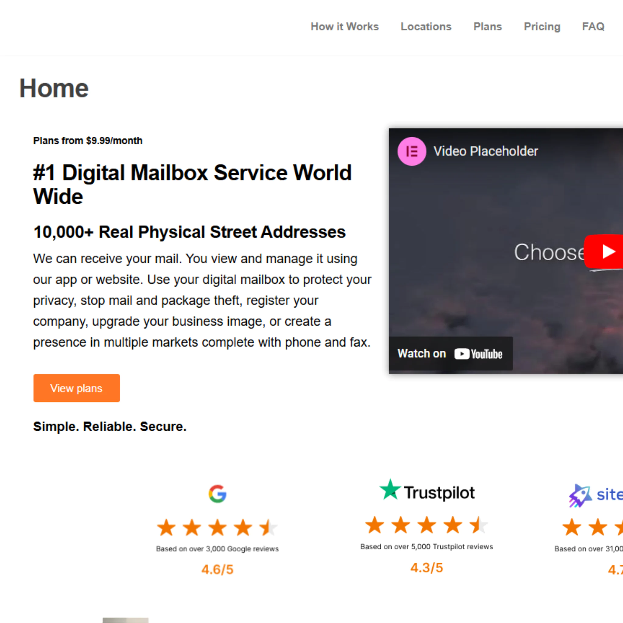 Digital Mailbox WordPress Website