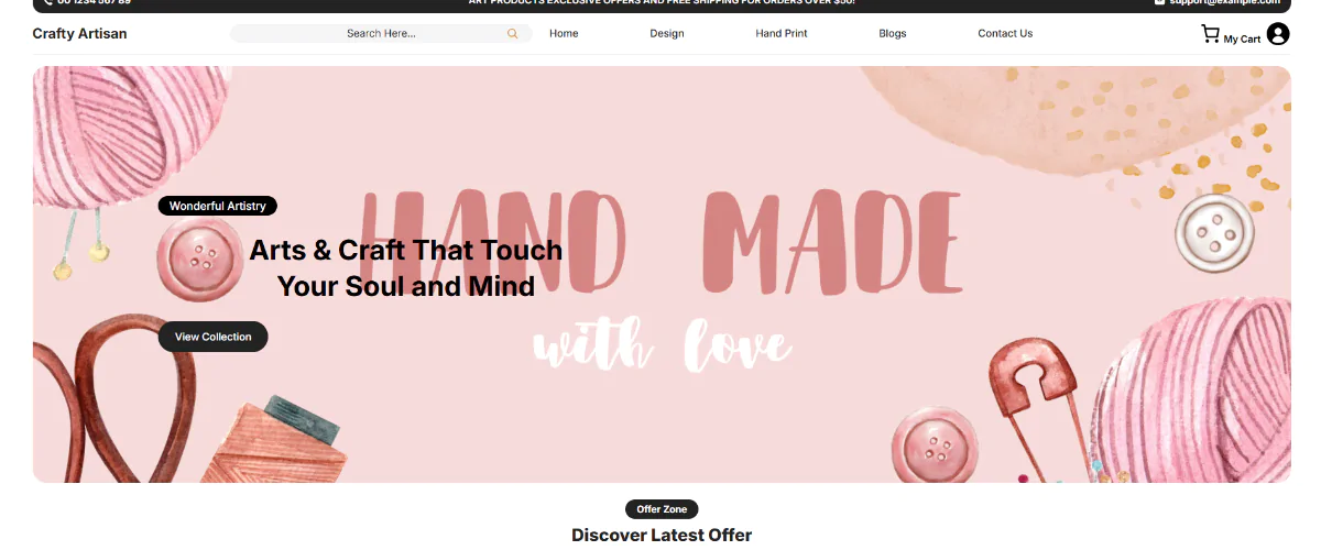 Crafty Artist WordPress Website