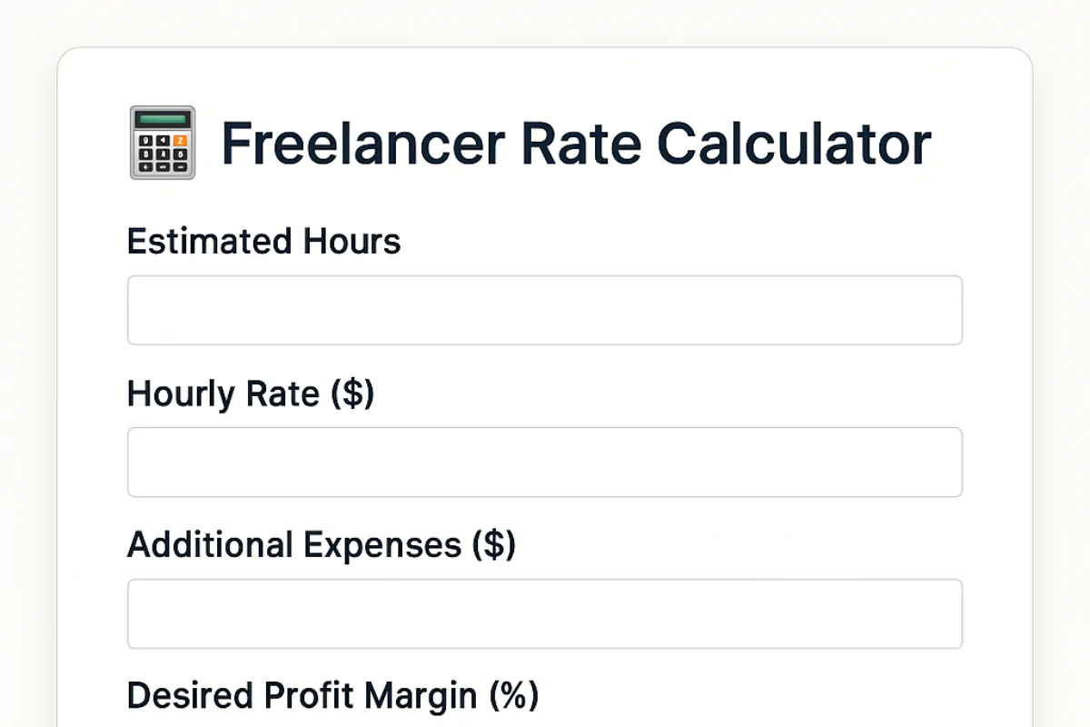 Freelancer Rate Calculator