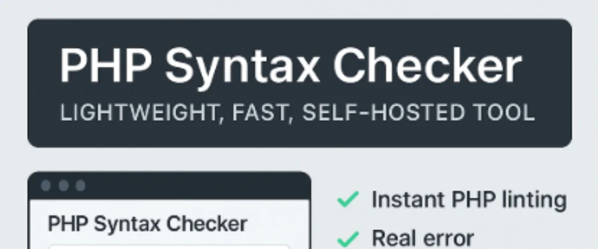 PHP Syntax Checker Tool