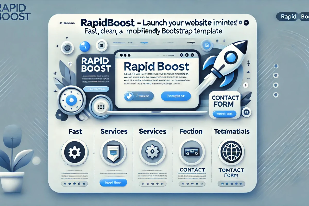 RapidBoost - One-Page Bootstrap Landing Template