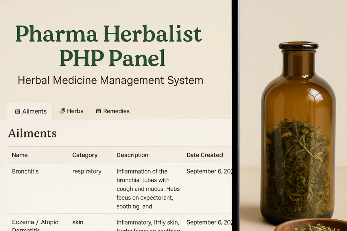 Pharma Herbalist PHP Panel