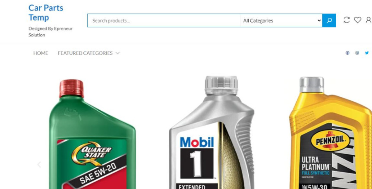 Auto Parts E-commerce with Local Delivery by Epreneur Solution