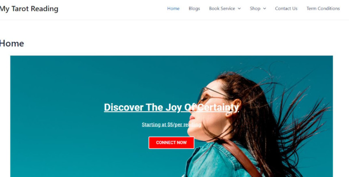 Tarot Booking WordPress Website by Epreneur Solution