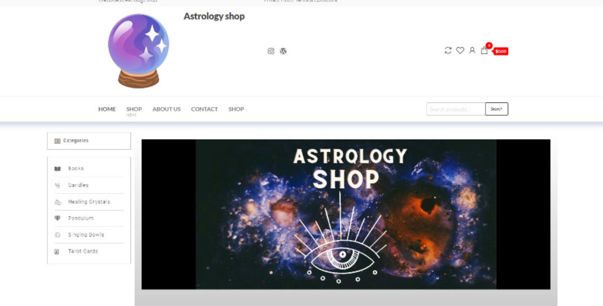 Ready Made WordPress Astrology Store shop