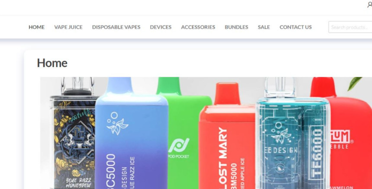 Ready Made Vape Shop Template with Local Delivery - Epreneur Solution