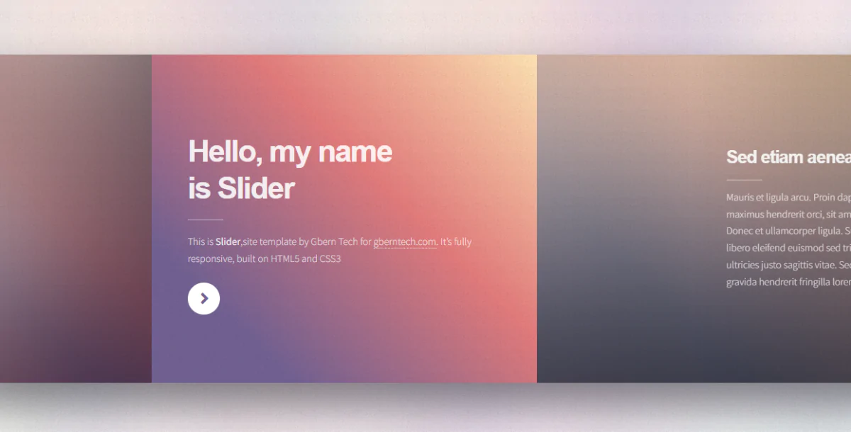 Slider HTML Template